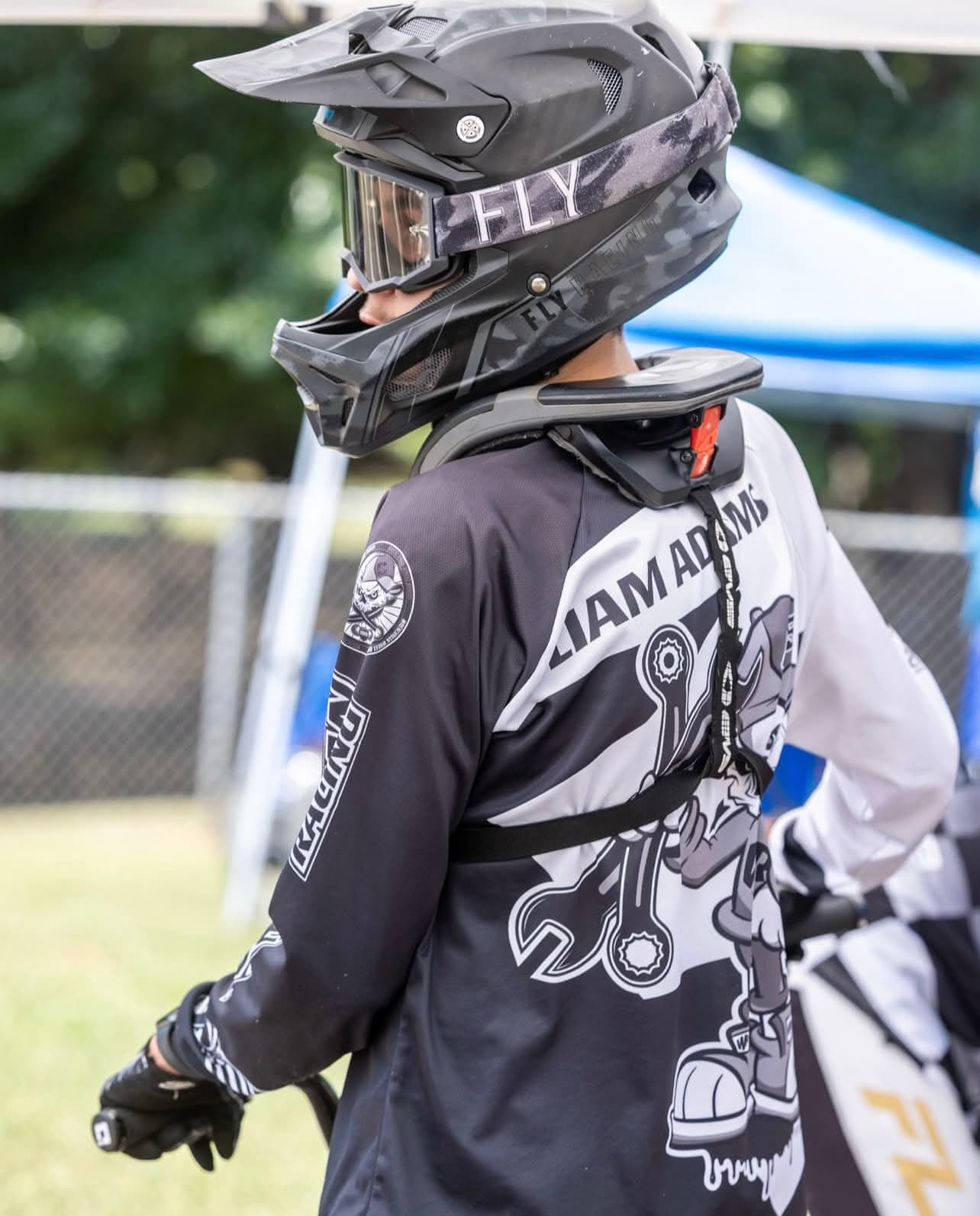 Liam G Adams in BMX jersey at North Carolina state championship, 2025